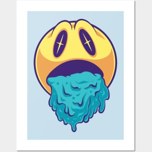 Vomiting Emoticons Sad Mode Posters and Art